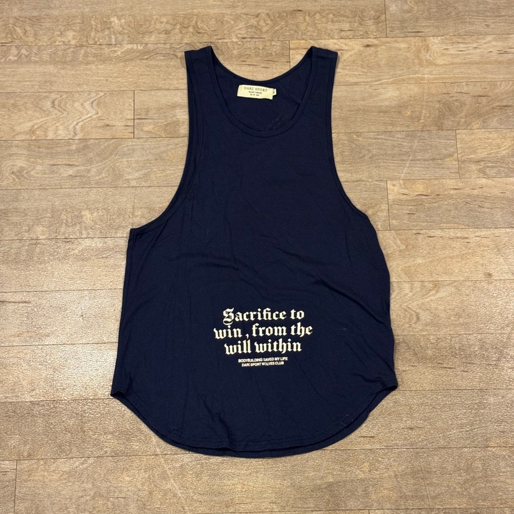 Darc Sport Wolves "Bodybuilding Saved My Life" Tank Top Size Medium - Picture 2 of 3